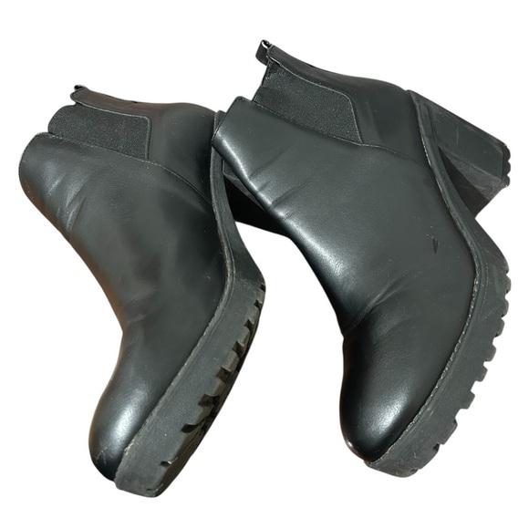 Rue 21 Berry Vegan Leather Chunky Boots Sz 8 - Picture 6 of 14